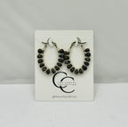 Misty Agate Hoops | Handcrafted Gemstone Earrings