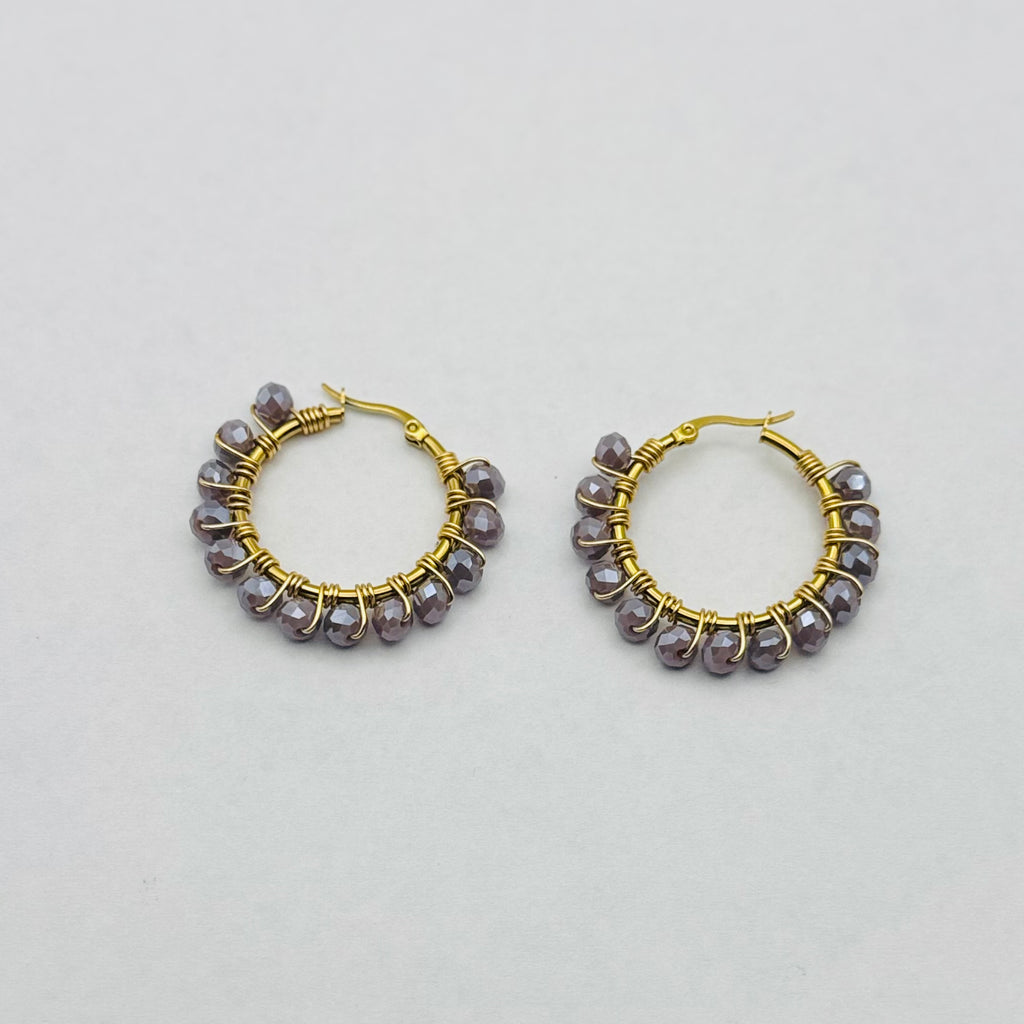 Prism Hoops | Handcrafted Japanese Crystal Earrings