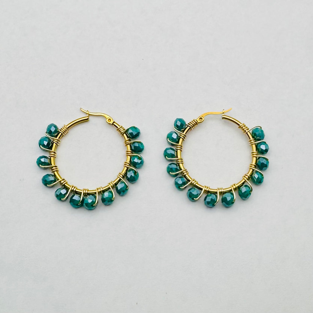 Prism Hoops | Handcrafted Japanese Crystal Earrings