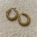 Seed bead mix hoop (mixed metal)