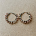 Pink Opal Beaded Earrings