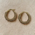 Seed bead mix hoop (translucent gold)