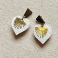 White & Metal Hearts