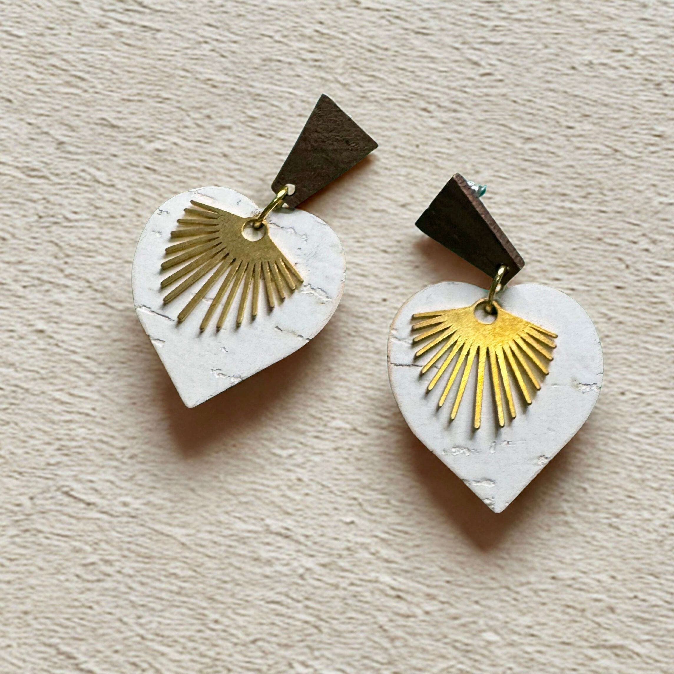 White & Metal Hearts