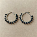 Black Jasper Beaded Hoop