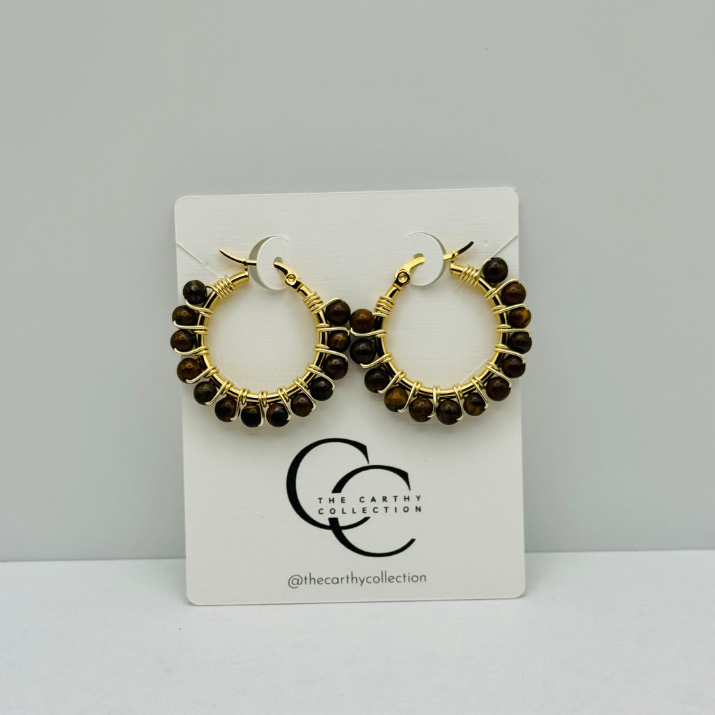 Harmony Hoops | Handcrafted Gemstone Earrings