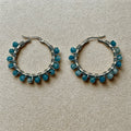 Azure Beaded Earrings