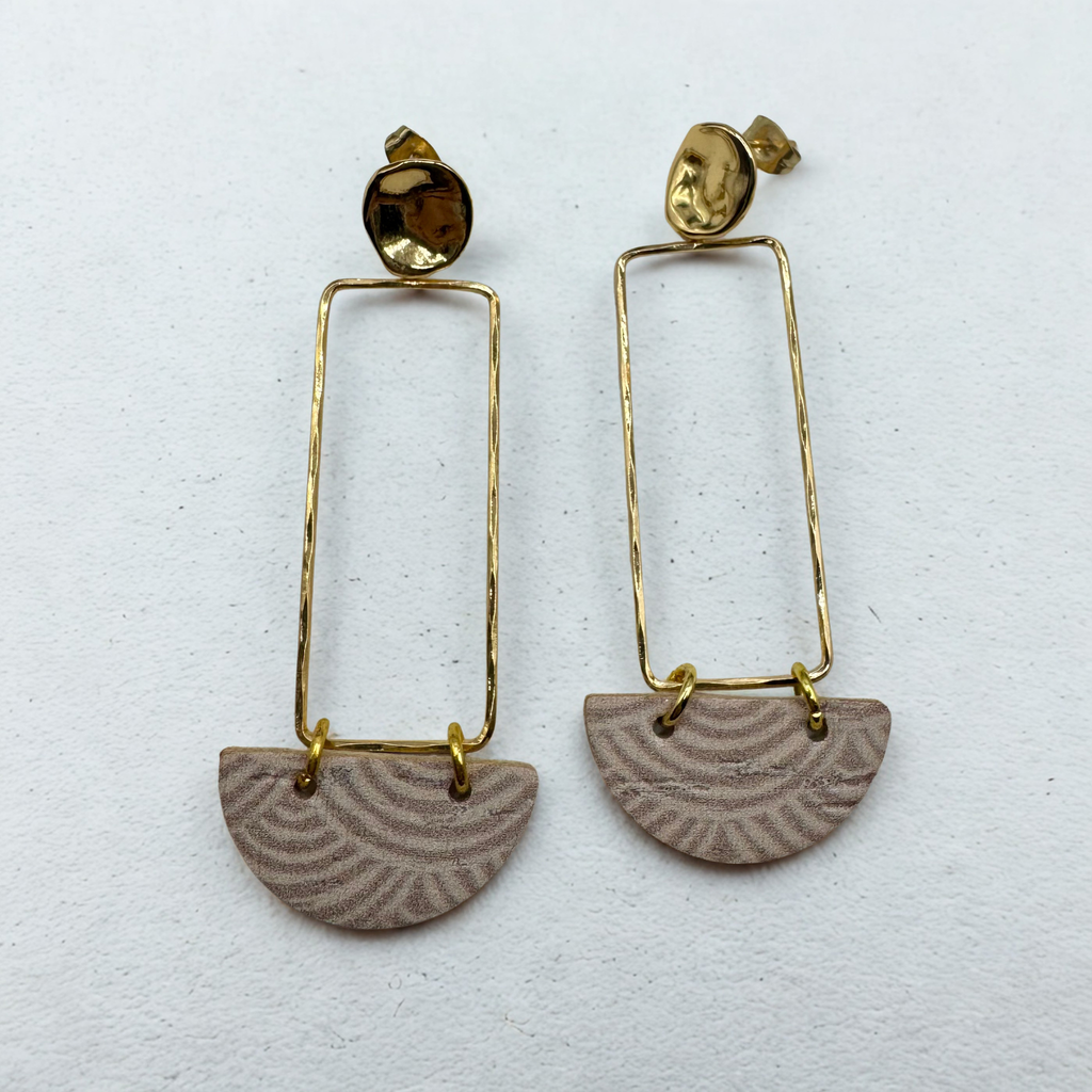 Gallery Earrings | Handcrafted Leather Earrings