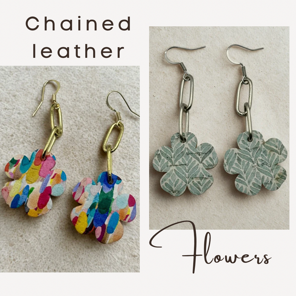 Chained Leather Flower