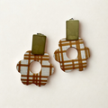 Plaid Petal Earrings